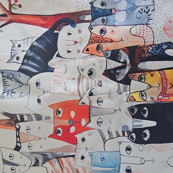 Canvas Cat Tote Bag - Picture 3 of 3